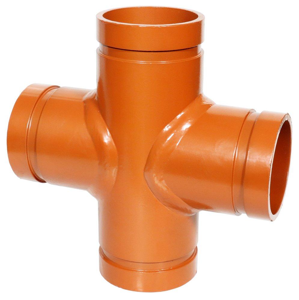 Gruvlok Orange Grooved Schedule 40 Carbon Steel Cross 