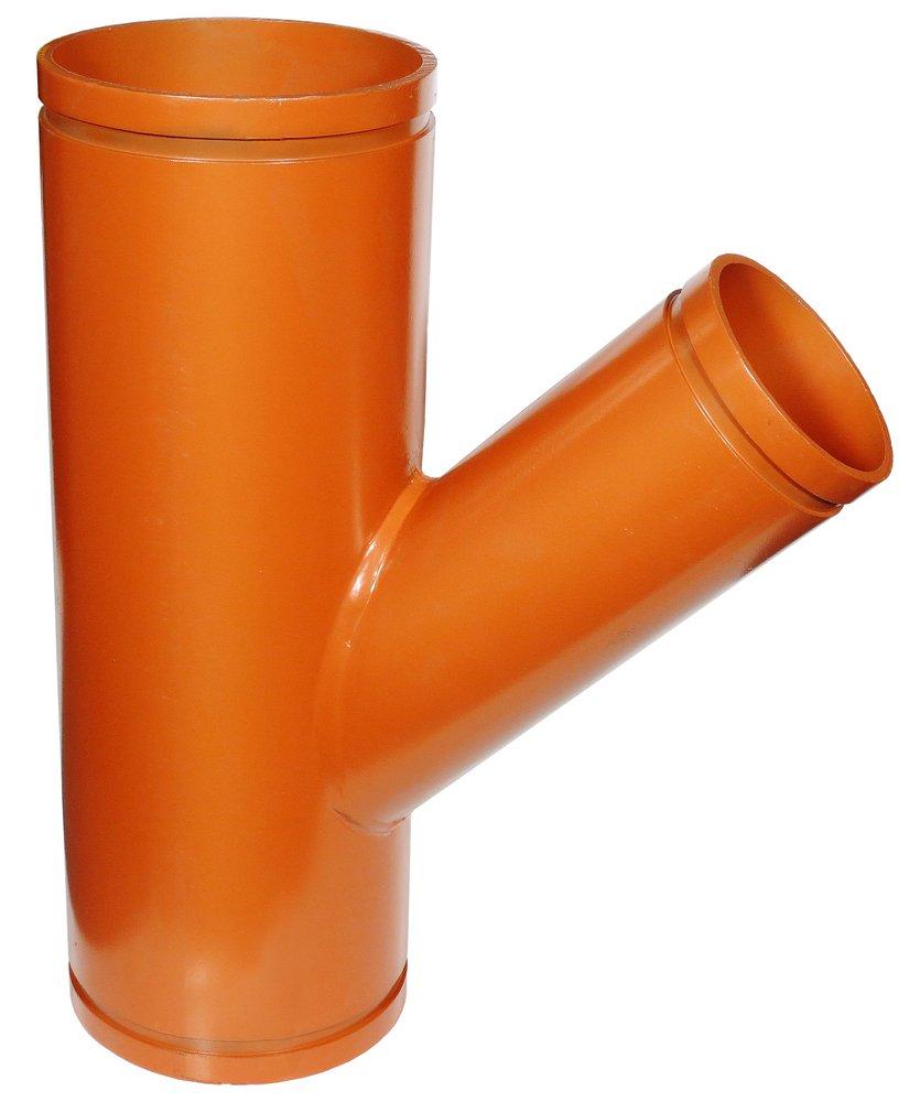 Gruvlok Painted Grooved Reducing Lateral Tee 