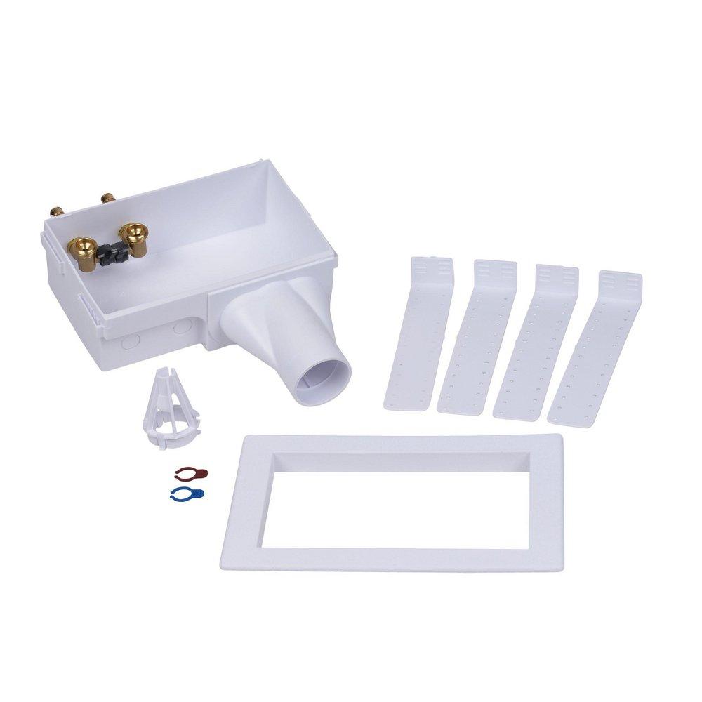 Oatey&reg; White 10-1/2 in x 6-1/4 in x 3-3/4 in Washing Machine Supply Box 