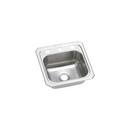 2-Hole 1-Bowl Stainless Steel Top Mount Bar Sink in Brushed Satin
