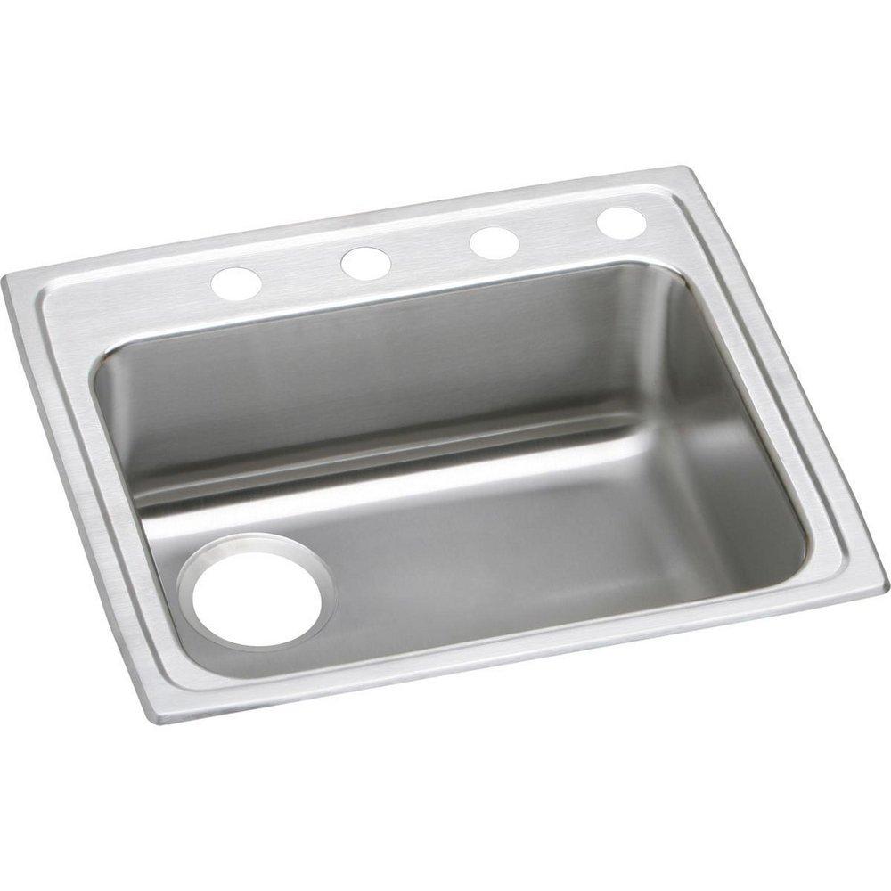 Elkay Lustrous Satin 25 x 21-1/4 in. 2 Hole Stainless Steel Single Bowl Drop-in Kitchen Sink 