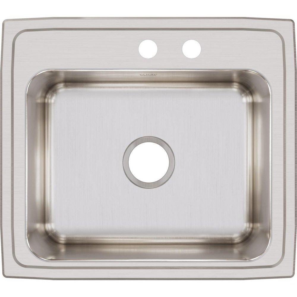 Elkay Lustrous Satin 22 x 19-1/2 in. Stainless Steel Single Bowl Drop-in Kitchen Sink in Lustrous Satin 