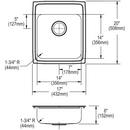 Elkay Lustrous Satin 17 x 20 in. Stainless Steel Single Bowl Drop-in Kitchen Sink in Lustrous Satin 