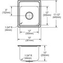 Elkay Lustrous Satin 15 x 17-1/2 in. 1 Hole Stainless Steel Single Bowl Drop-in Kitchen Sink 
