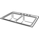 Elkay Lustrous Highlighted Satin 2-Hole Double Bowl Top Mount Kitchen Sink 