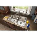 Elkay Lustrous Highlighted Satin 2-Hole Double Bowl Top Mount Kitchen Sink 