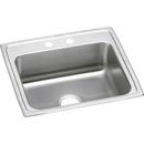 4 Hole Single Bowl Top Mount Kitchen Sink with Rear Center Drain in Lustrous Highlighted Satin