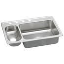 2-Hole 2-Bowl Self-rimming or Drop-in Kitchen Sink in Lustertone