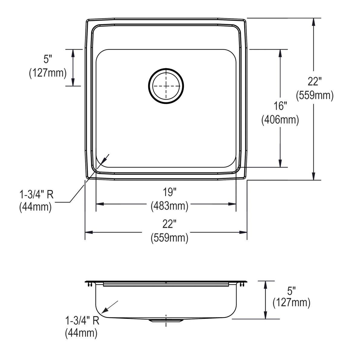 Elkay Lustrous Satin *CVR* ROD -PIVOT 