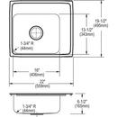 Elkay Lustrous Satin 22 x 19-1/2 in. Stainless Steel Single Bowl Drop-in Kitchen Sink in Lustrous Satin 