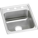 Elkay Lustrous Satin 17 x 20 in. 2 Hole Stainless Steel Single Bowl Drop-in Kitchen Sink 