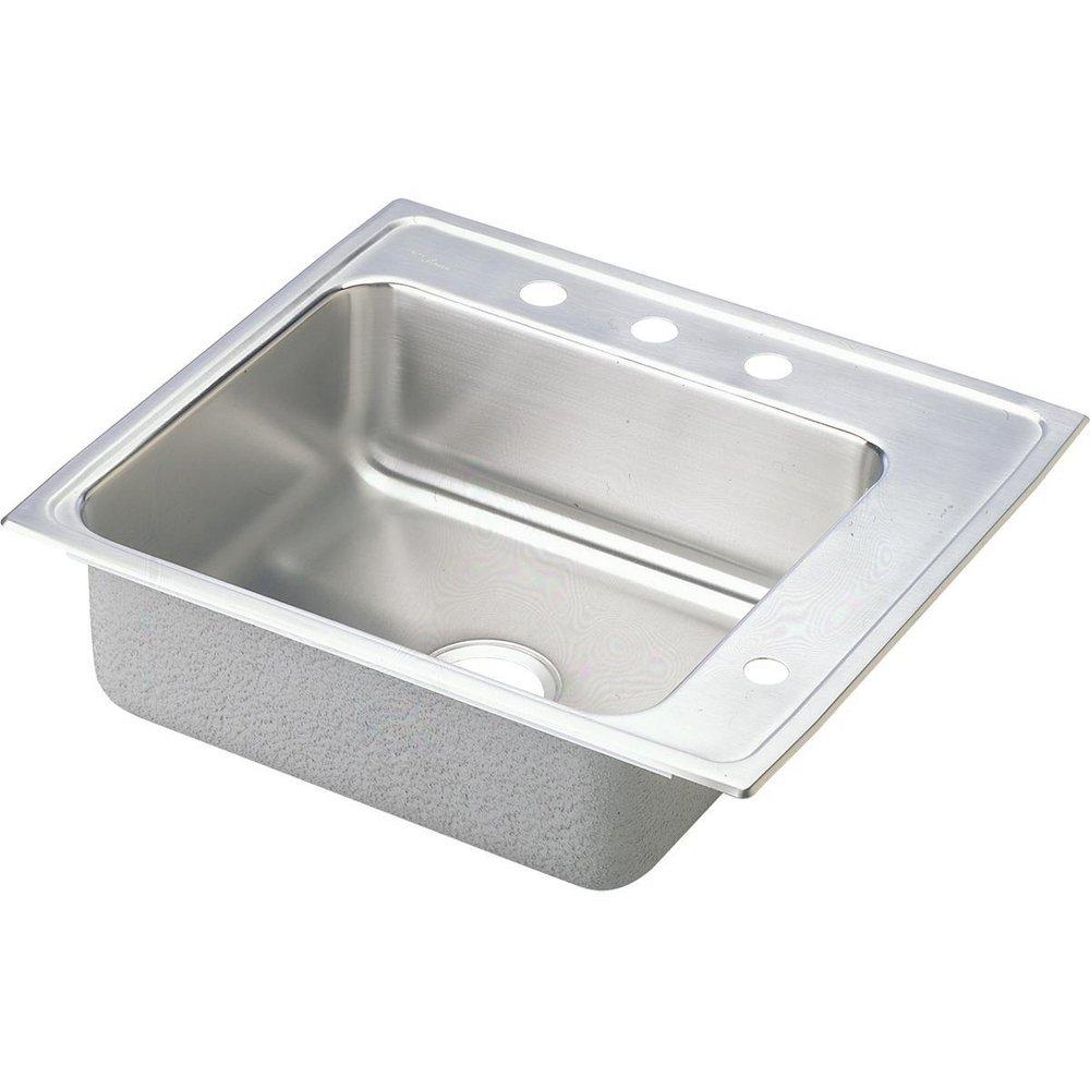 Elkay Stainless Steel 25 X 22 4 Hole Single Band CLIP SINK Right Hand *LUSTER Stainless Steel 