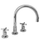 3-Hole Kitchen Faucet with Double Cross Handle in Polished Chrome