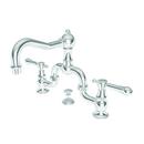 Two Handle Bridge Bathroom Sink Faucet in Polished Chrome