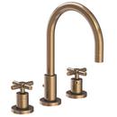 Newport Brass Antique Brass Two Handle Widespread Bathroom Sink Faucet Cross Handle 