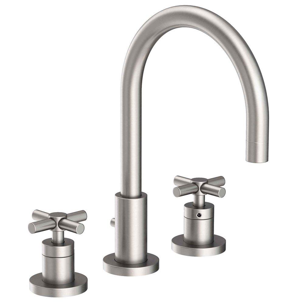 Newport Brass Stainless Steel - PVD Two Handle Widespread Bathroom Sink Faucet Cross Handle 