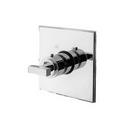 Square Thermostatic Trim Plate with Single Tee Handle in Satin Nickel - PVD