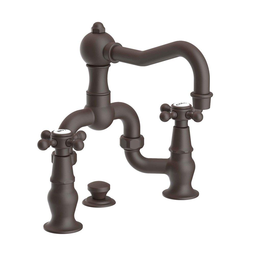 Newport Brass Oil Rubbed Bronze Two Handle Widespread Bathroom Sink Faucet Cross Handle 