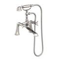 Two Handle Roman Tub Faucet with Handshower in Polished Nickel - Natural