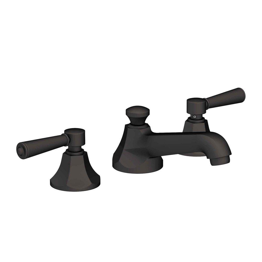 Newport Brass Flat Black Two Handle Widespread Bathroom Sink Faucet 