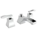 1.2 gpm 3-Hole Widespread Lavatory Faucet with Double Lever Handle in Polished Nickel - Natural