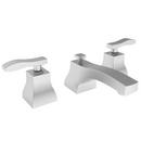 1.2 gpm 3-Hole Widespread Lavatory Faucet with Double Lever Handle in Stainless Steel - PVD