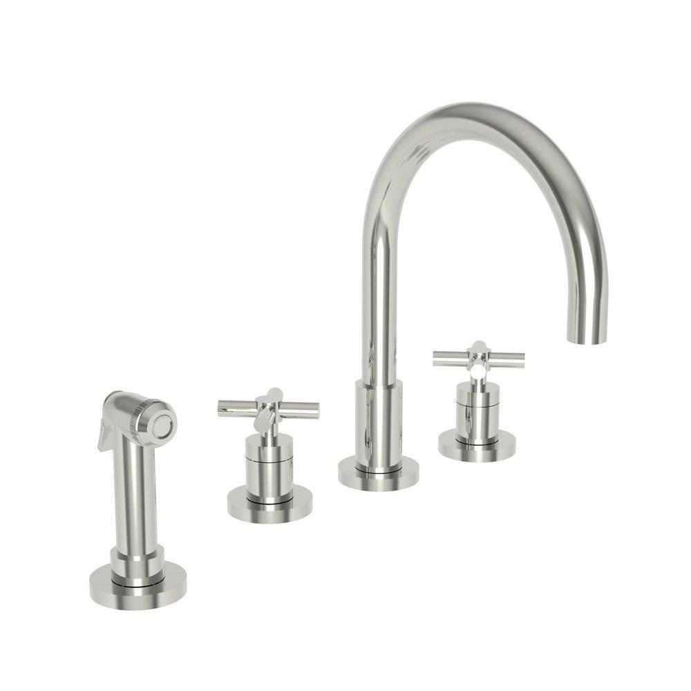 Newport Brass Polished Nickel - Natural Widespread Kitchen Faucet 