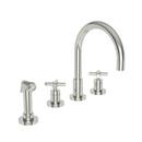 Newport Brass Polished Nickel - Natural Widespread Kitchen Faucet 