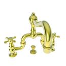 Widespread Bathroom Sink Faucet with Double Cross Handle in Forever Brass - PVD