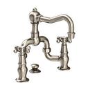 Newport Brass Antique Nickel Two Handle Widespread Bathroom Sink Faucet Cross Handle 