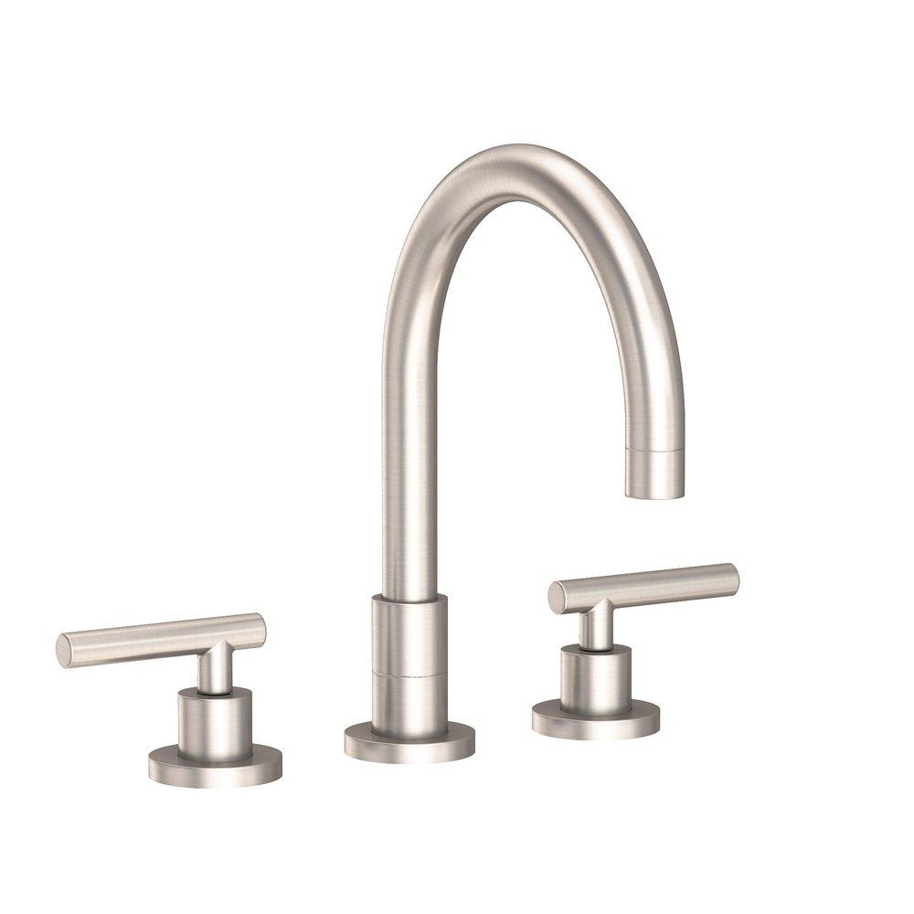 Newport Brass Satin Nickel - PVD 3-Hole Kitchen Faucet with Double Metal Lever Handle 