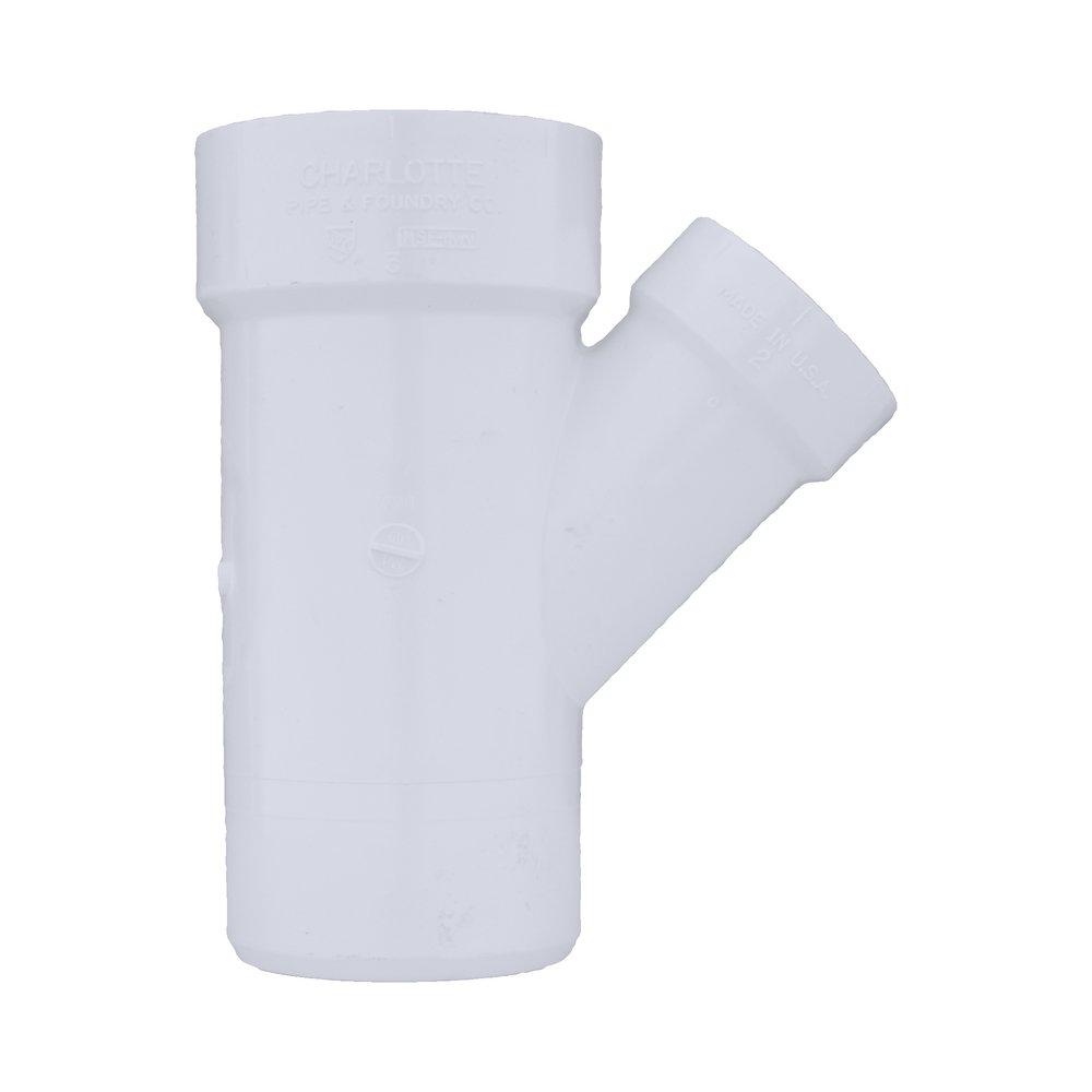 White PVC DWV Street Wye 