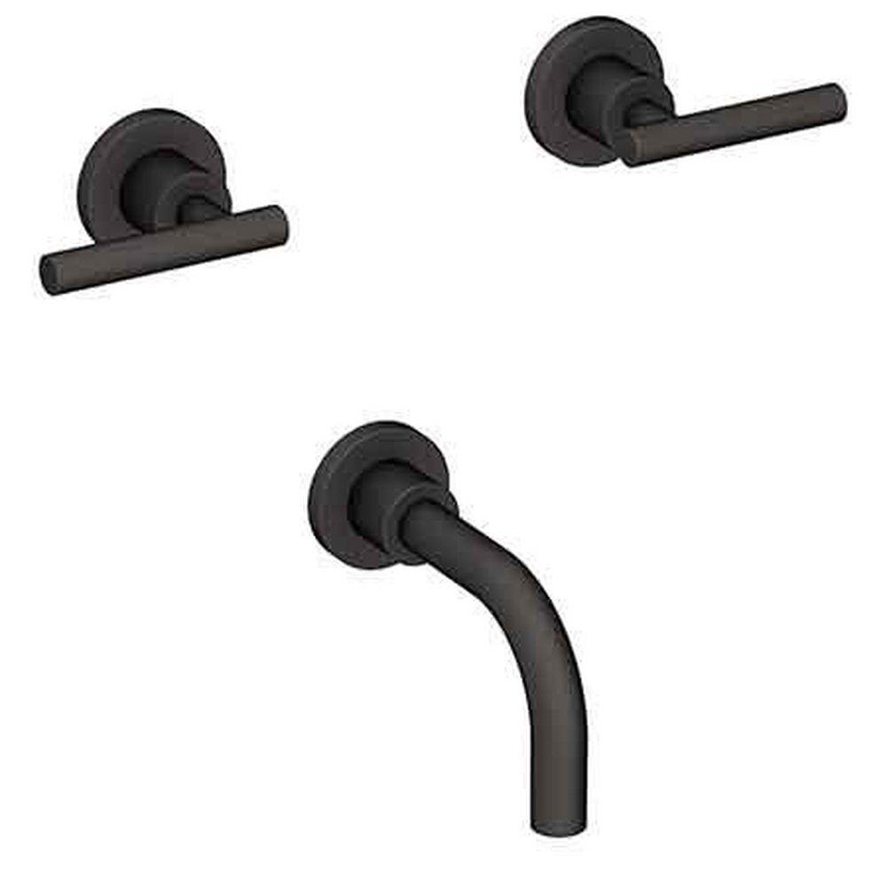 Newport Brass Flat Black Two Handle Wall Mount Filler (Trim Only) 
