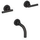 Newport Brass Flat Black Two Handle Wall Mount Filler (Trim Only) 