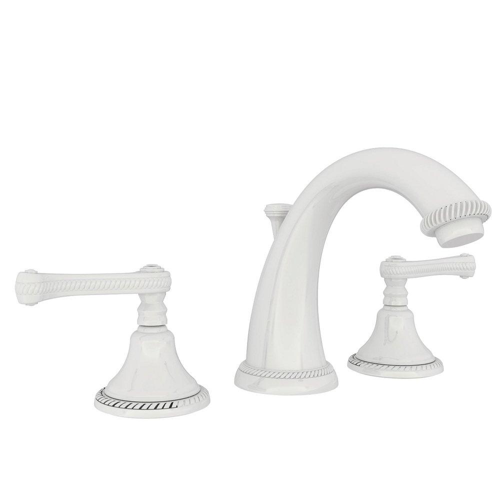 Newport Brass White Two Handle Widespread Bathroom Sink Faucet 