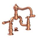 Newport Brass Antique Copper Two Handle Bridge and Widespread Bathroom Sink Faucet 