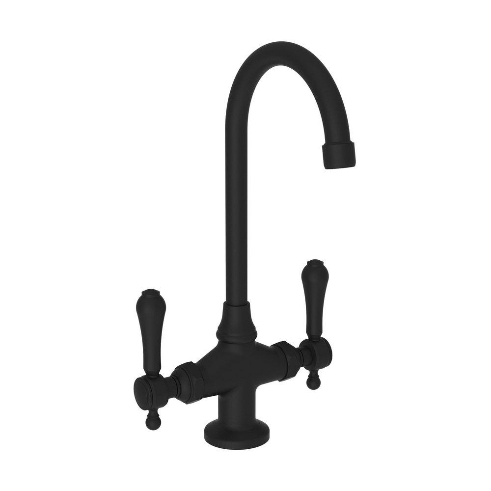 Newport Brass Flat Black Two Lever Handle Bar Faucet 