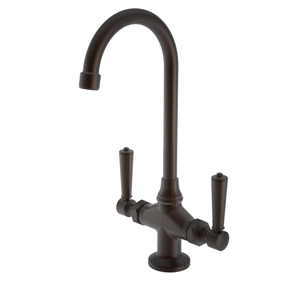 Newport Brass English Bronze Bar or Prep Faucet with Double Lever Handle 
