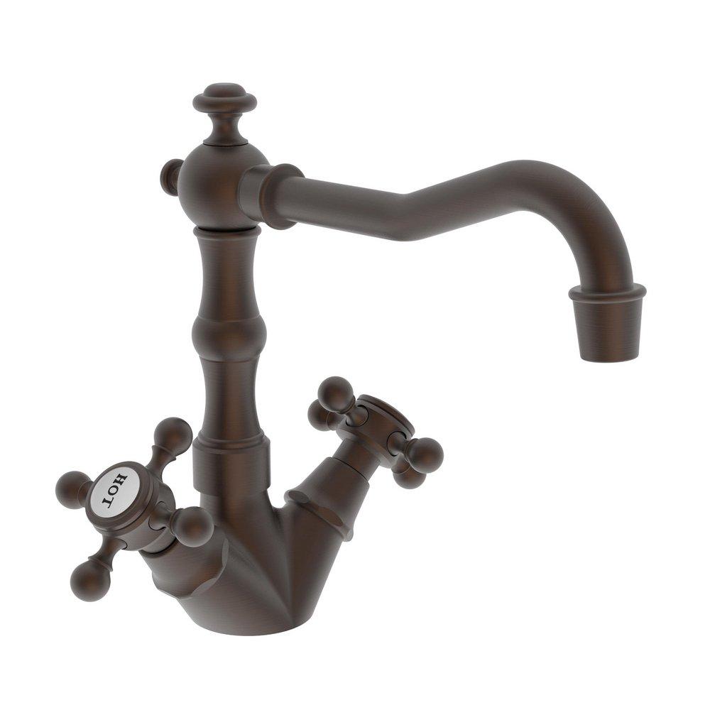 Newport Brass English Bronze Prep Sink or Bar Faucet with Double Cross Handle 