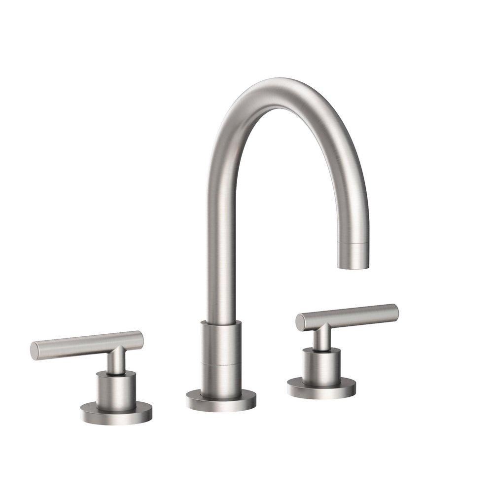 Newport Brass Stainless Steel - PVD 3-Hole Kitchen Faucet with Double Metal Lever Handle 