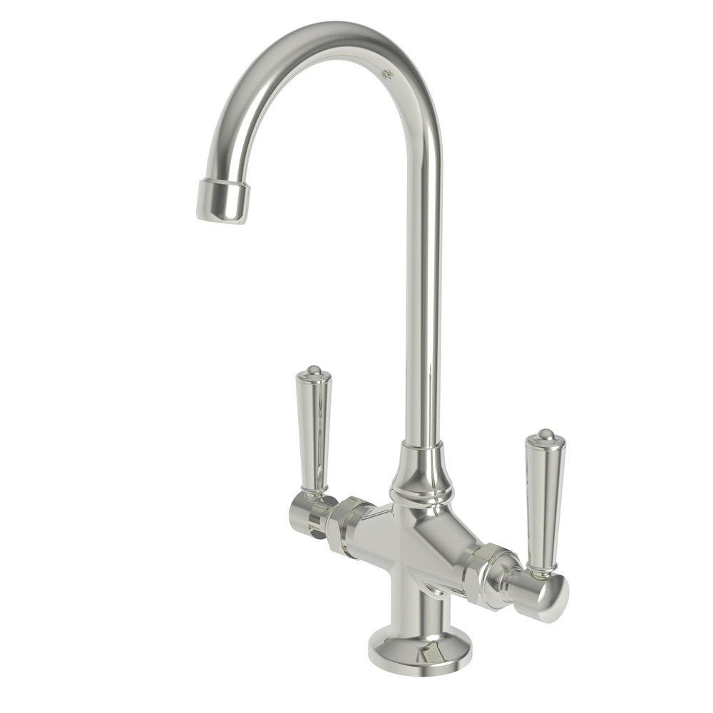 Newport Brass Polished Nickel - Natural Bar or Prep Faucet with Double Lever Handle 
