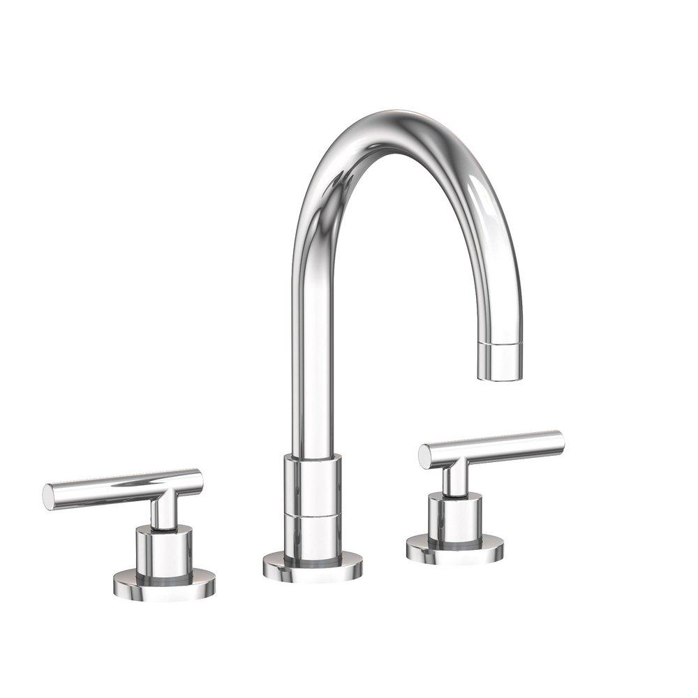 Newport Brass Polished Chrome 3-Hole Kitchen Faucet with Double Metal Lever Handle 