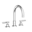 Newport Brass Polished Chrome 3-Hole Kitchen Faucet with Double Metal Lever Handle 