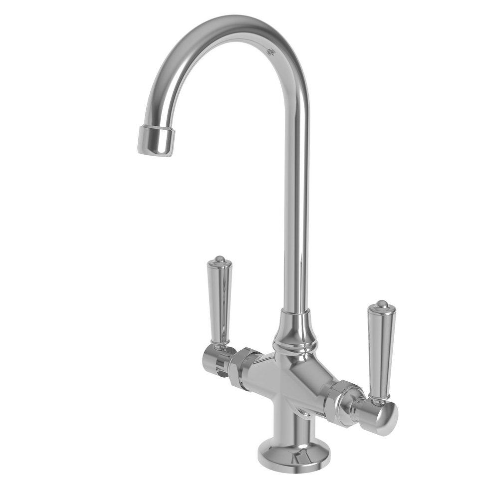 Newport Brass Polished Chrome Bar or Prep Faucet with Double Lever Handle 