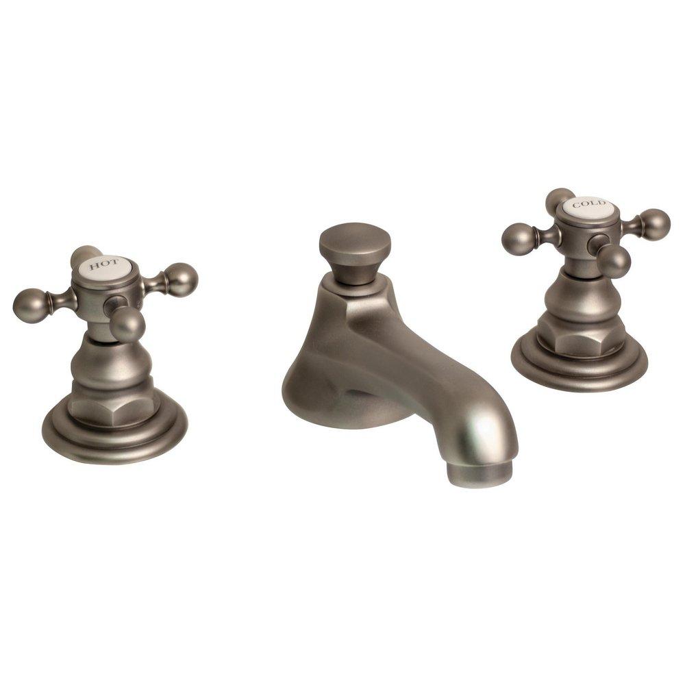 Newport Brass Gun Metal Two Handle Widespread Bathroom Sink Faucet Cross Handle 