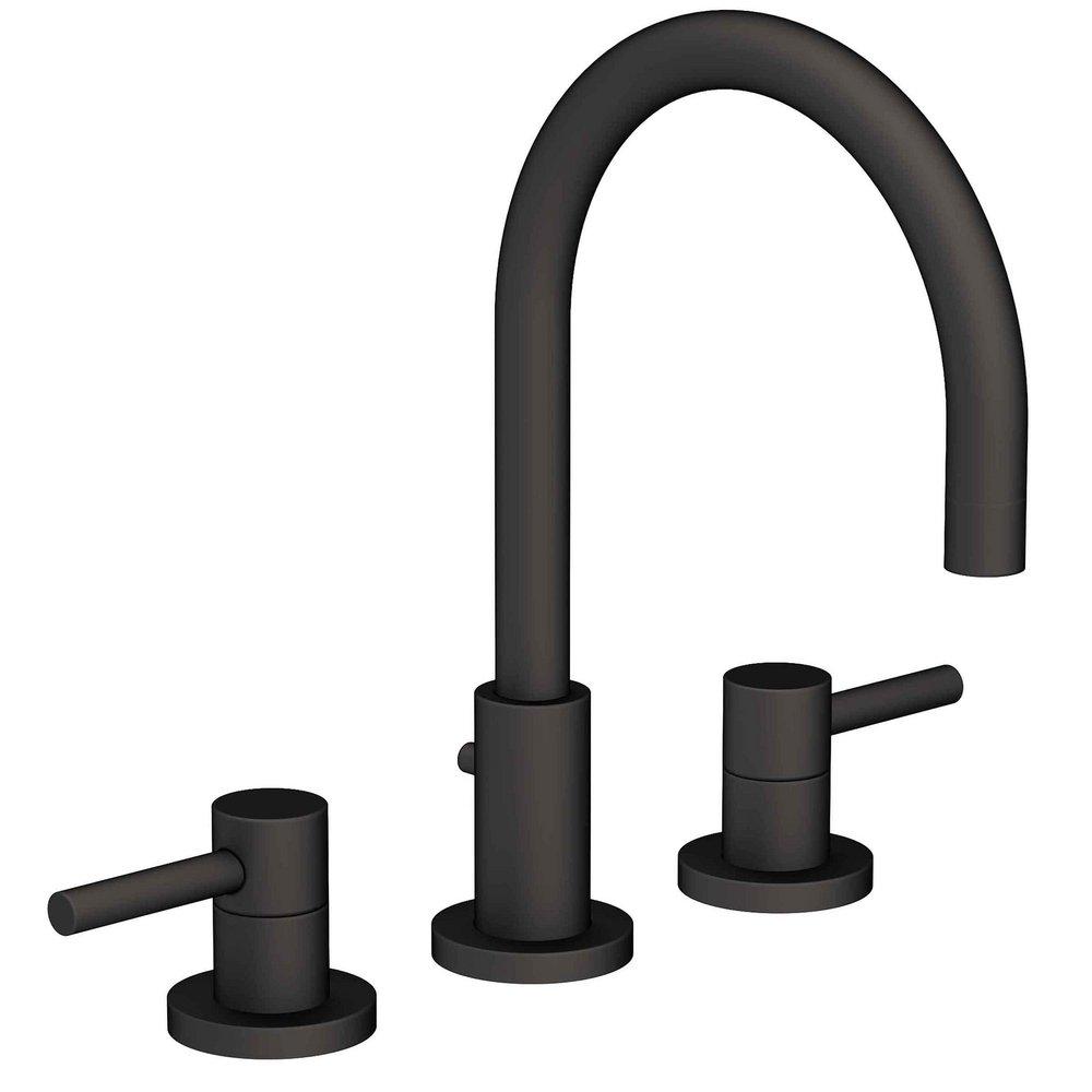 Newport Brass Flat Black Two Handle Widespread Bathroom Sink Faucet 