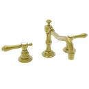 Two Handle Widespread Bathroom Sink Faucet in Satin Brass