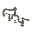 3-Hole Widespread Bathroom Faucet with Double Lever Handle in English Bronze