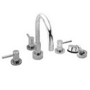 Newport Brass Satin Nickel 1.8 gpm Deck Mount Roman Tub Faucet Trim with Triple Lever Handle 