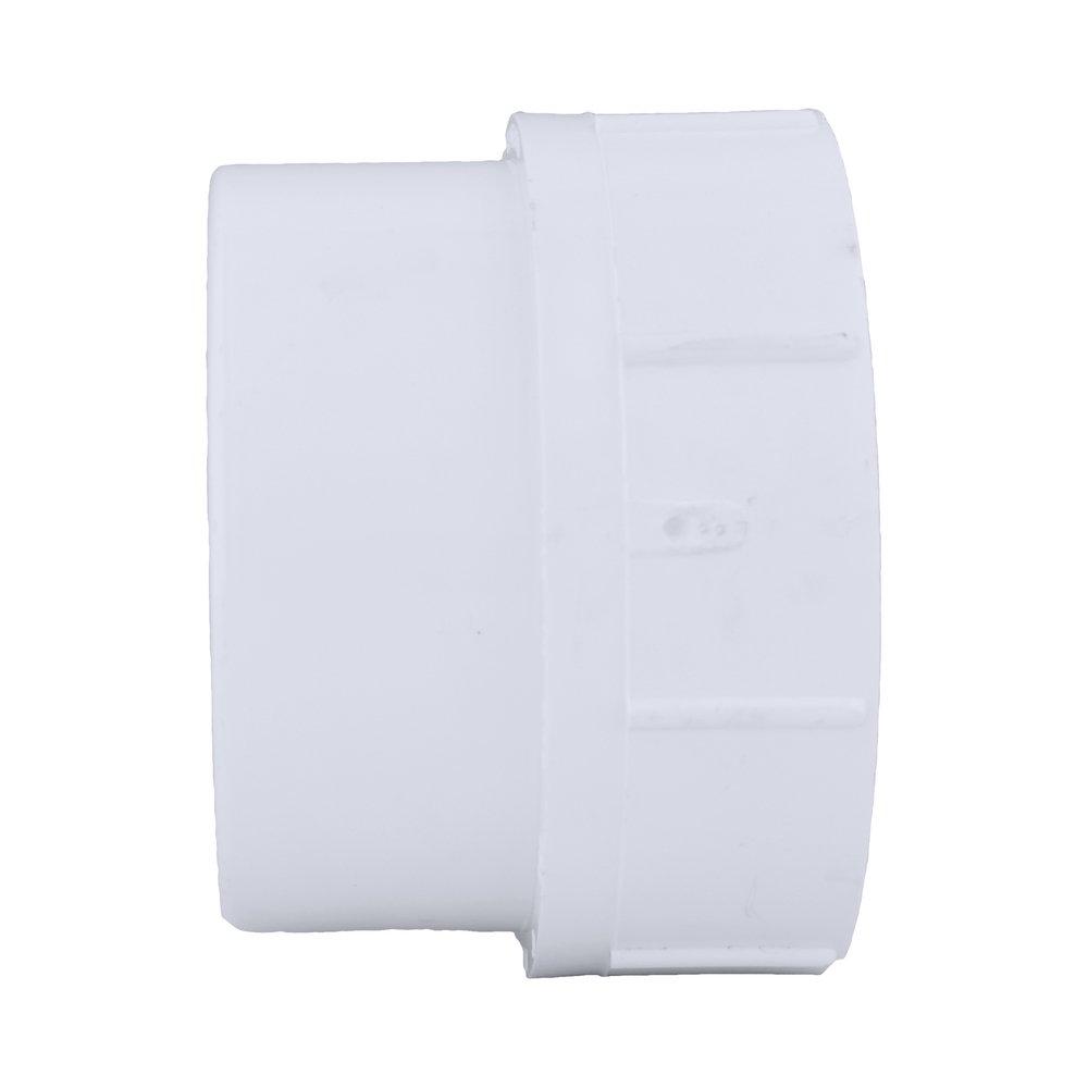 White PVC DWV Fitting Cleanout (Without Plug) 